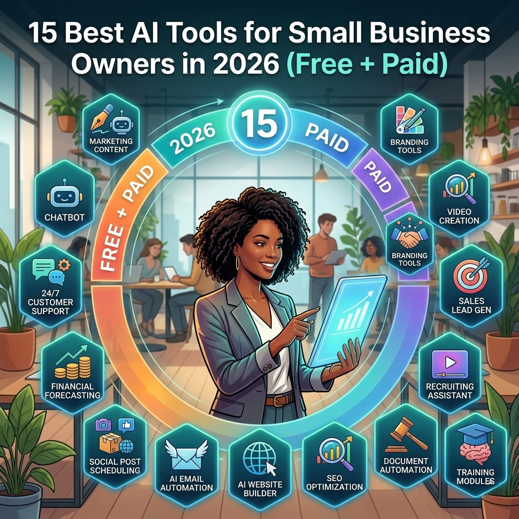 15 Best AI Tools for Small Business Owners in 2026 (Free + Paid)